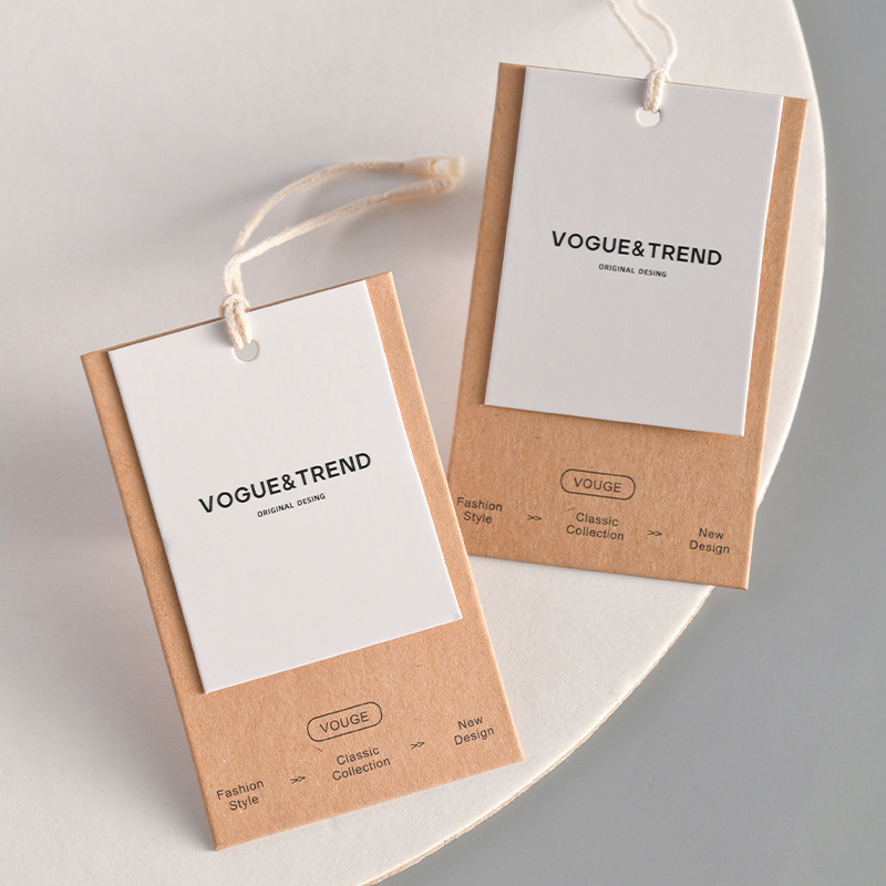 Streetwear Brand Tags - Индивидуальные винтажные бирки из крафт-бумаги с