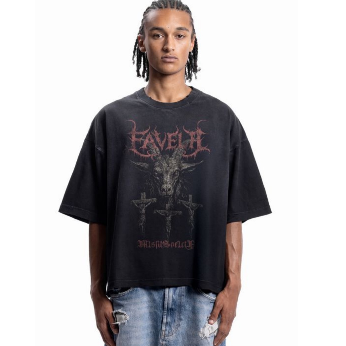 Streetwear Brand Font - Футболка с металлическим шрифтом Goat Metal