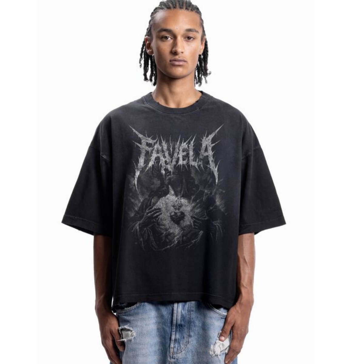 Streetwear Brand Font - Футболка с принтом Sacred Heart Metal