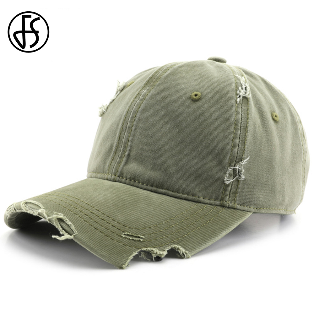 Cap Streetwear Brand - Бейсболка FS из выстиранного хлопка, армейский